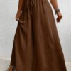 Pantalon large en couleur unie décontracté et ample – Image 3