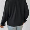 Blouse à boutons à manches longues avec volants – Image 3