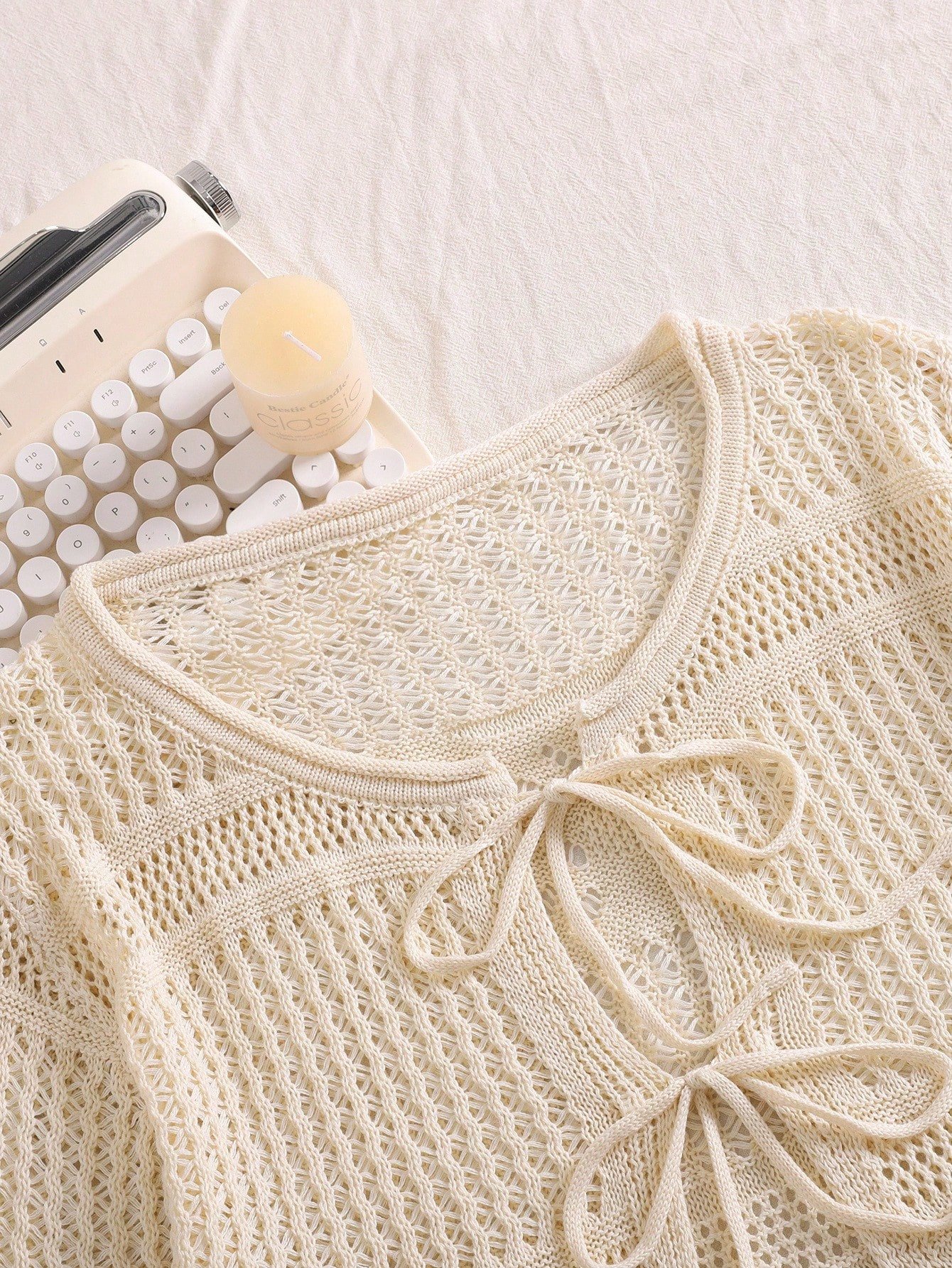 tricot beige, coupe ample – Image 3