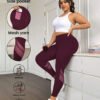 Leggings taille haute à patchwork en maille avec contrôle du ventre et poches latérales – Image 5