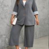 Ensemble top à col rayé et pantalon – Image 5
