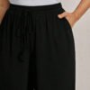Pantalon décontracté en tricot de soie de glace léger noir – Image 5