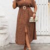 Robe longue mode bohème à pois col V – Image 6