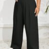 Pantalon ample gris-orange , décontracté et simple – Image 5