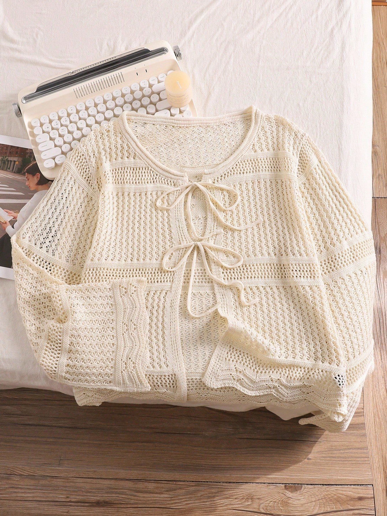 tricot beige, coupe ample – Image 5