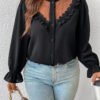 Blouse à boutons à manches longues avec volants – Image 6