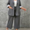 Ensemble top à col rayé et pantalon – Image 6