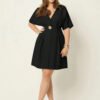 Robes pour femmes grandes tailles, robes manches chauve-souris abricot, nouvelles robes mode – Image 7