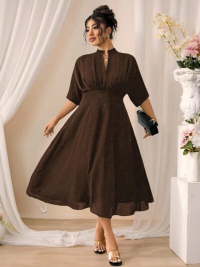 Robe d'été ample et fluide mi-longue