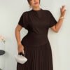 Robe midi de style minimaliste pour le travail et les trajets – Image 8