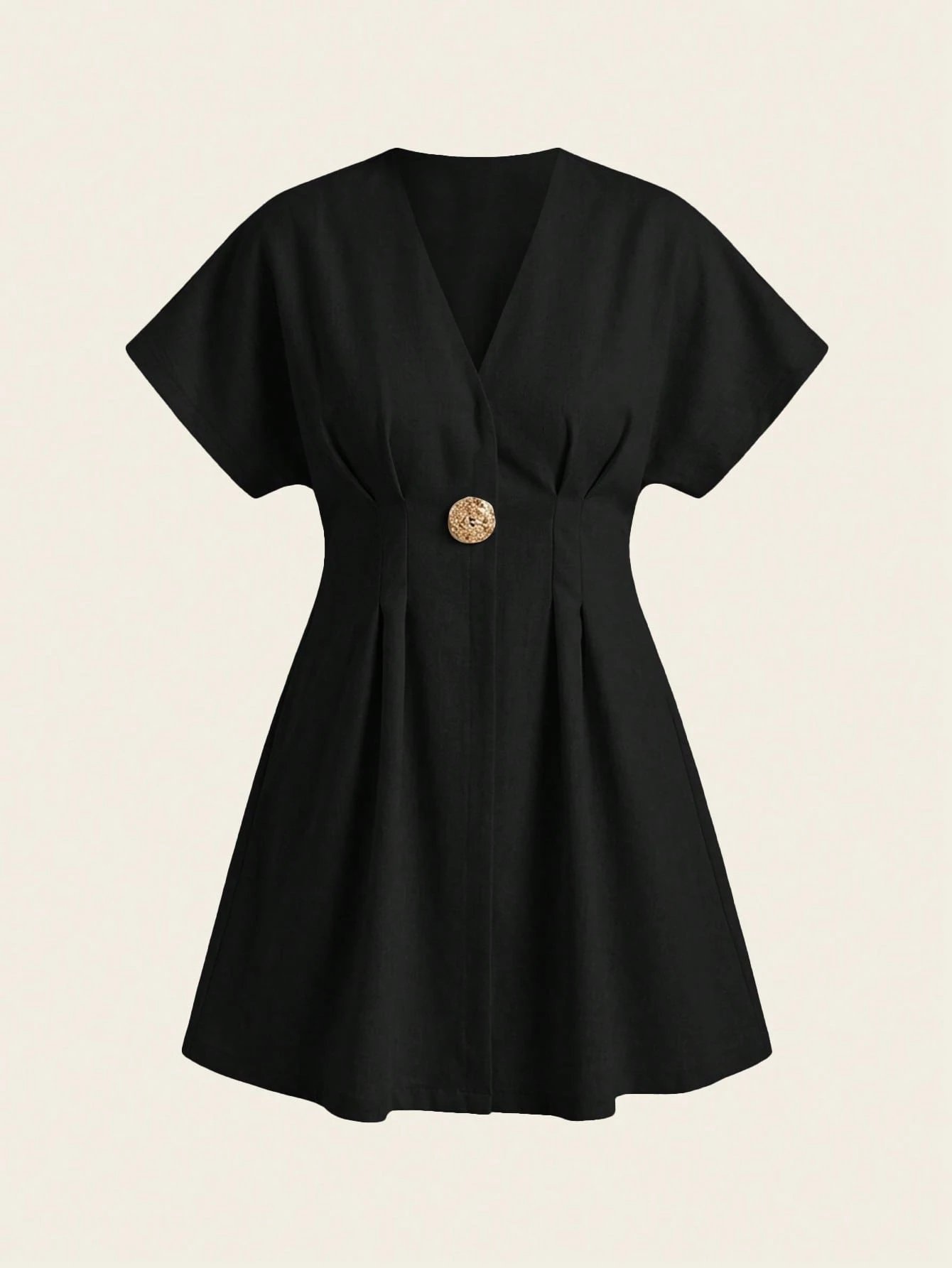 Robes pour femmes grandes tailles, robes manches chauve-souris abricot, nouvelles robes mode – Image 8