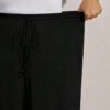 Pantalon décontracté en tricot de soie de glace léger noir – Image 9