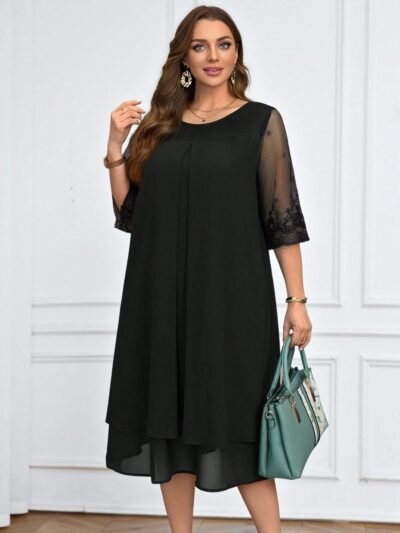 Robe en mousseline avec patchwork