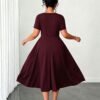 Robe ample, élégante et décontractée en tissu tricoté – Image 2