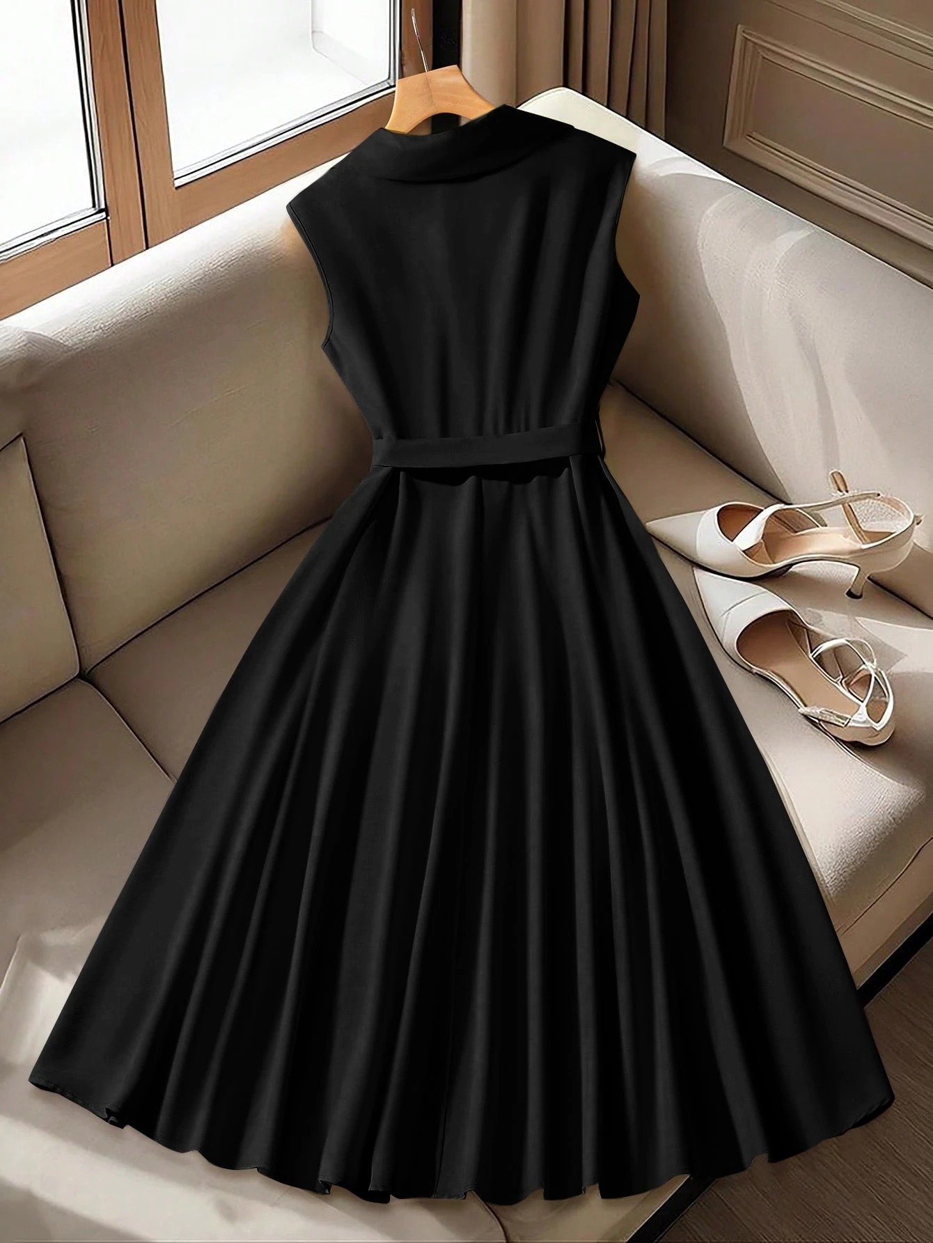 Robe élégante avec ceinture – Image 3