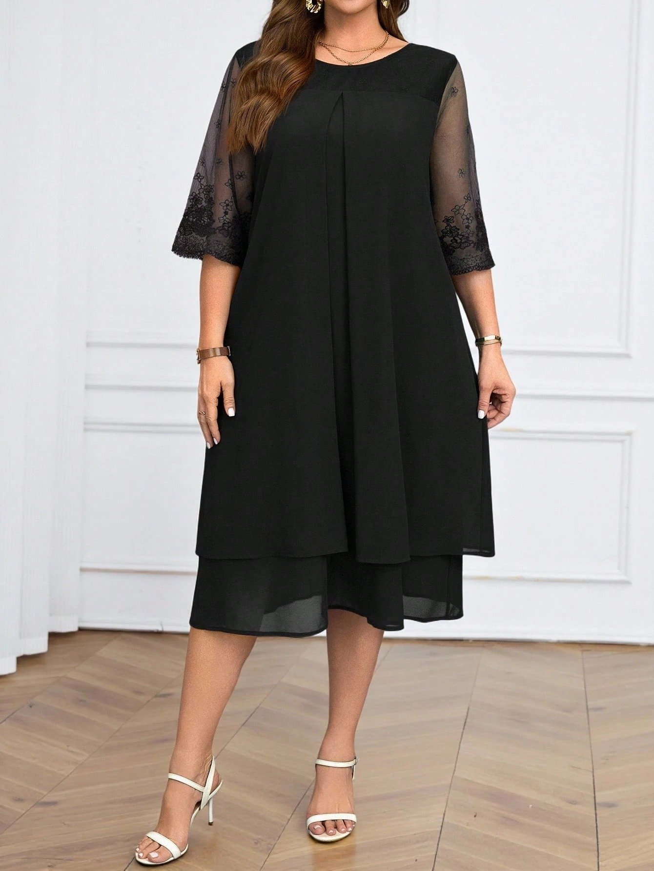 Robe en mousseline avec patchwork – Image 3