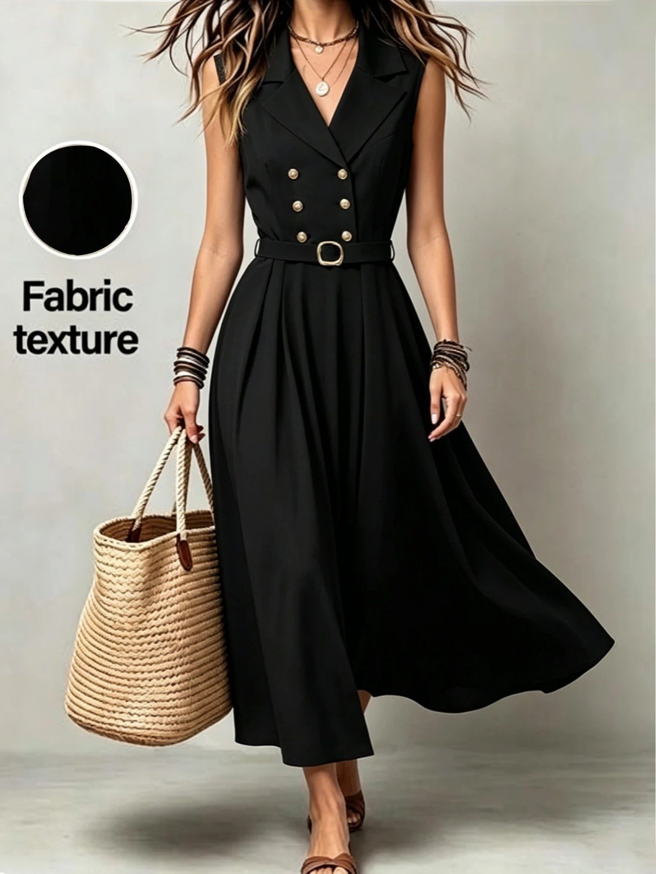 Robe élégante avec ceinture