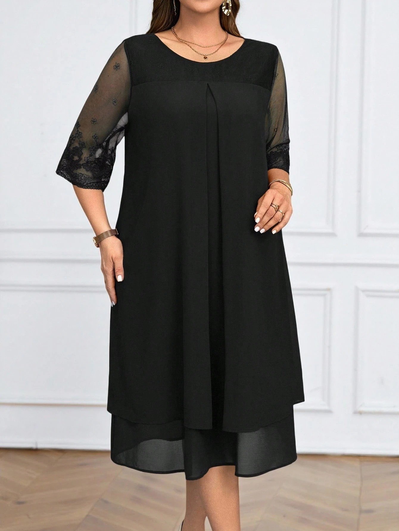 Robe en mousseline avec patchwork – Image 4