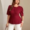 Blouse couleur unie – Image 4