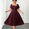 Robe ample, élégante et décontractée en tissu tricoté – Image 5