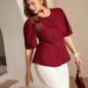 Blouse couleur unie – Image 5