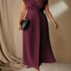 Robe mi-longue plissée à la taille – Image 6