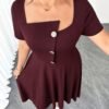 Robe ample, élégante et décontractée en tissu tricoté – Image 7