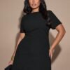Robe courte à manches courtes et coupe évasée – Image 6