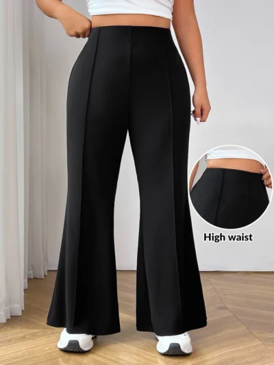 Alternative view of Pantalon évasé à taille haute