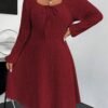 Robe à manches lanternes en matière douce – Image 3