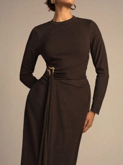 Robe de cocktail élégante de style français