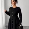 Robe en tricot à manches longues – Image 5