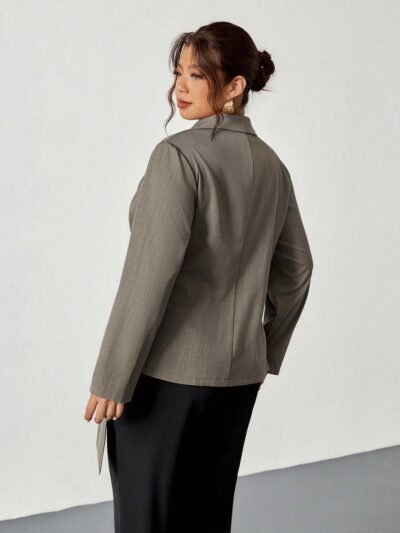 Alternative view of blazer taupe