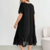 Robe mi-longue en mousseline de soie – Image 2
