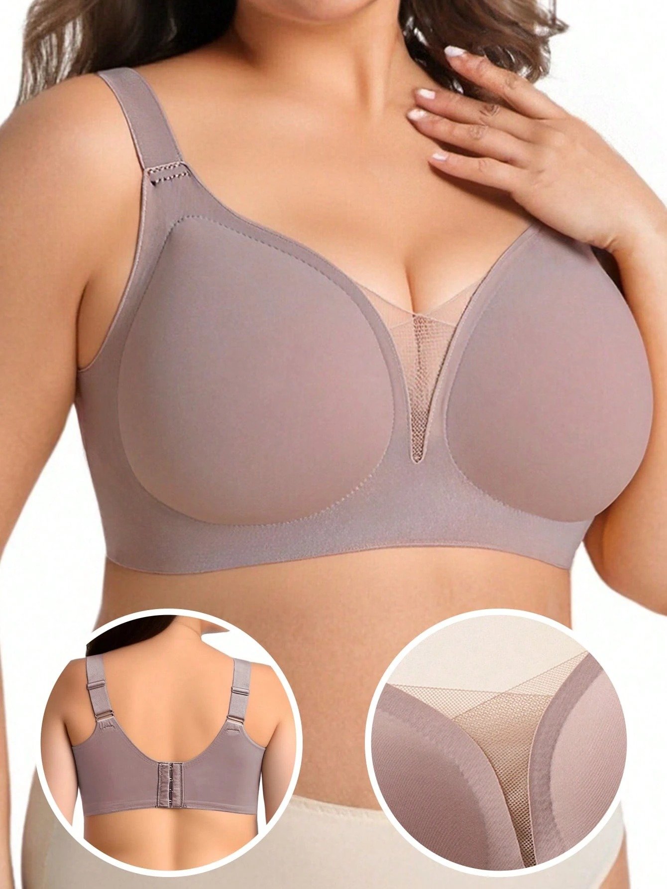 Soutien-gorge sans armature avec touché peau