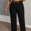 Pantalon droit noir élégant – Image 3