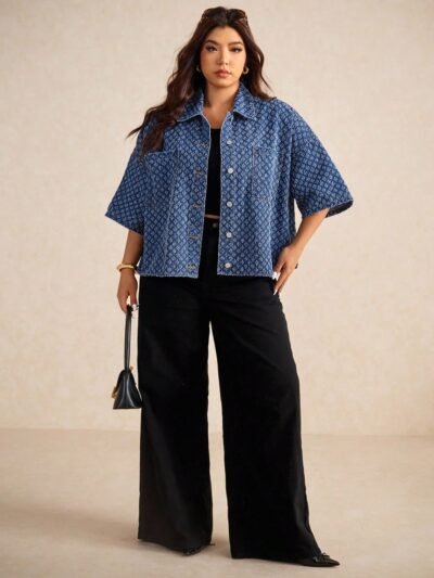 Veste en jean avec détails