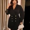 Robe blazer élégante à manches longues – Image 3