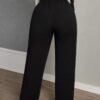 Pantalon droit noir élégant – Image 2