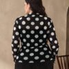 Top en maille à imprimé pois élastique – Image 2