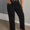 Pantalon droit noir élégant – Image 4