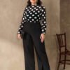 Top en maille à imprimé pois élastique – Image 6