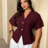 Chemise  manches courtes décontractée élégante