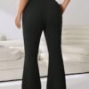 Pantalon évasé noir décontracté – Image 2