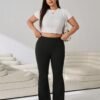 Pantalon évasé noir décontracté – Image 6