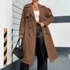 Trench-coat double boutonnage style rétro américain