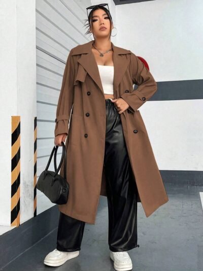 Trench-coat double boutonnage style rétro américain