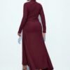 Robe élégante manches longues, plissée, moulante – Image 2