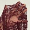 Robe sirène élégante en dentelle avec col drapé – Image 10
